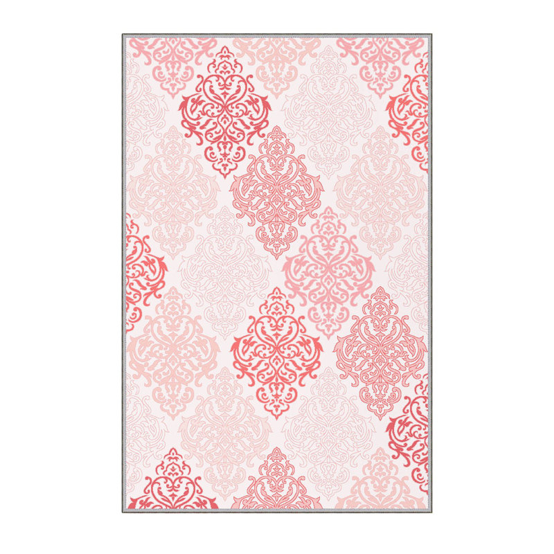 Stylish Woven Carpet, 5.6 x 7.5 Feet, 100% Polyester, 0.3 in Pile Height | Antibacterial, Non-Slip PVC Felt Dot Underside, Machine Washable | 3D Digital Printing, Durable & Easy to Maintain - Perfect for Any Room