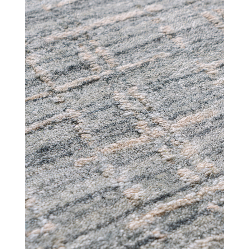 Simplicity Comfort Plaid Area Rug in Light Blue/Beige, Rectangle 8' x 10'