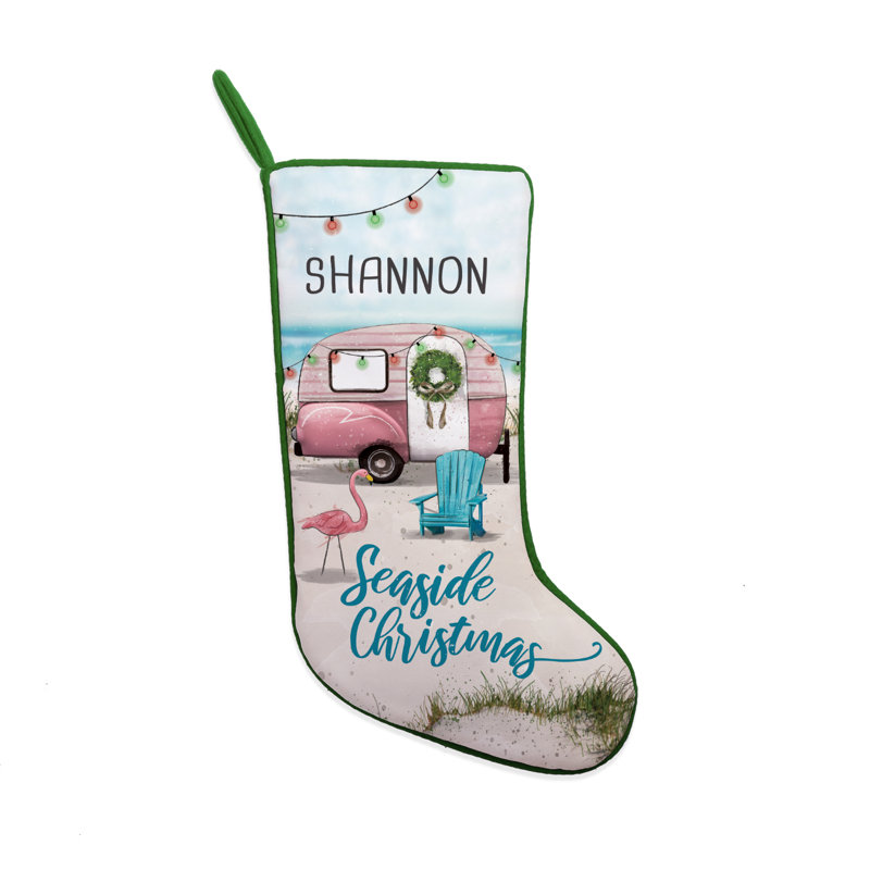 Seaside Personalized Trim Stocking, Yes