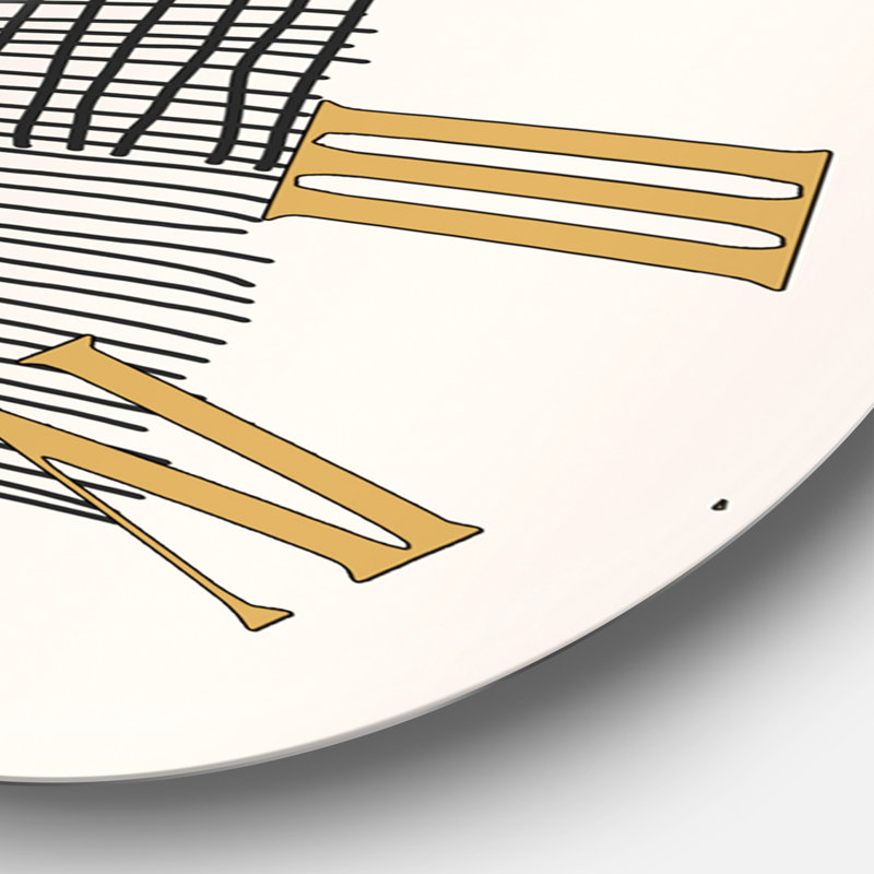 Minimal Compostions géométriques de formes élémentaires XIXème - Horloge murale moderne, Grand