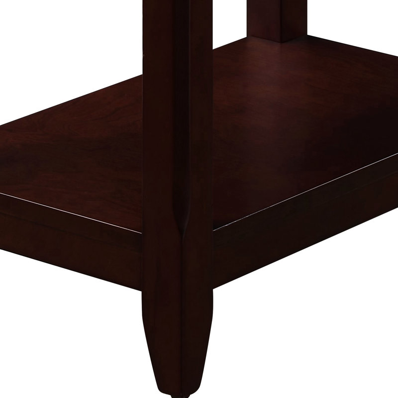 Table d'appoint avec rangement et tiroir - adaptée aux espaces de vie compacts, Espresso