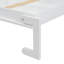 Blanc, style persienne, grand lit, tablettes de rangement, construction en bois de pin, lit de taille facile à assembler en blanc avec bois de style, pliable pour la journée