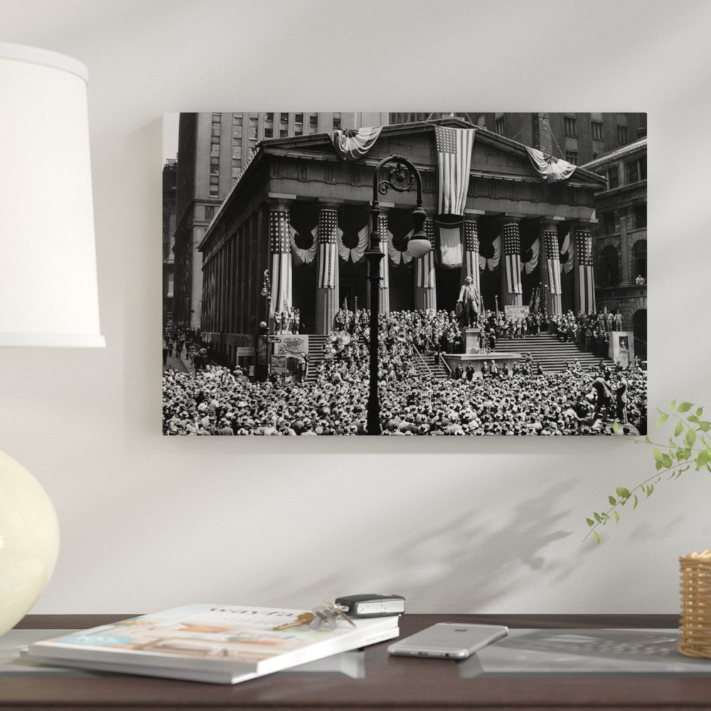 " 1942 WW II War Bond Rally Federal Treasury Building New York Stock Exchange Wall Street Manhattan New York City USA " by Vintage Images East Urban Home Mat