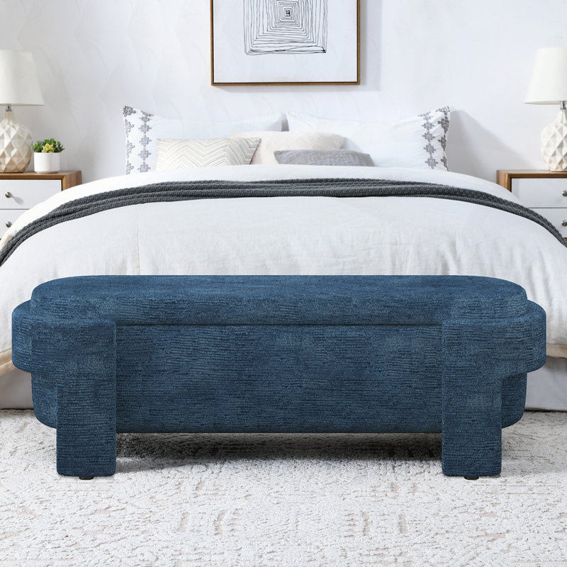 Banc rembourré avec grand espace de rangement