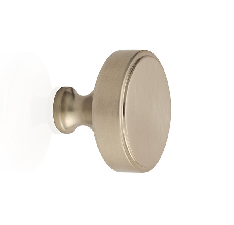 Poignée ronde Nova, Nickel brossé, H 1,26 po x l 1,25 po x P 1,25 po