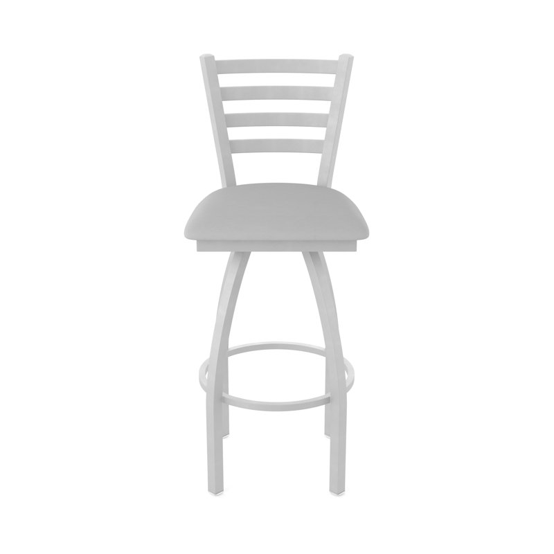 Tabouret pivotant Jackie, Nickel anodisé, Vinyle - gris Folkstone Canter, Tabouret de comptoir (siège d'une hauteur de 25 p