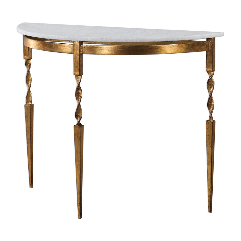 Yearby 40'' Stone Top Console Table