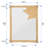 Rectangular Rattan Cuba Decorative Wall Mirror, Natural Brown