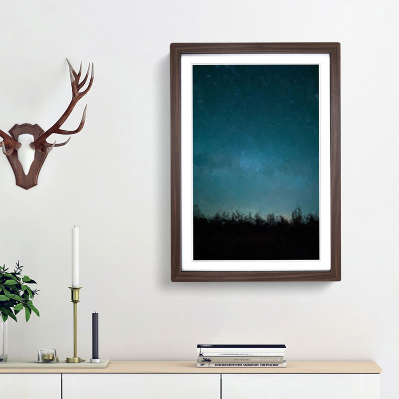 Above the Forest in Abstract - Framed Print, Walnut Framed, 87cm H x 62cm W x 2cm D