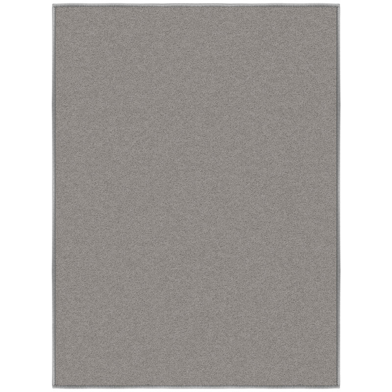 Gray Rectangular Non-Slip Washable Synthetic Kitchen Mat