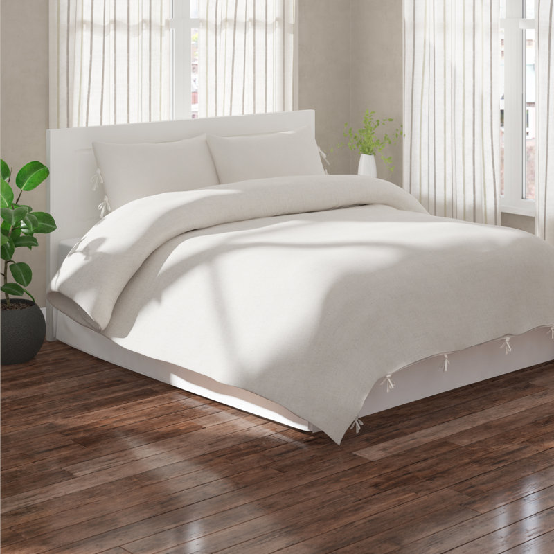 Hinton Modern & Contemporary Duvet Cover, King Duvet Cover + 2 King Shams, Peach