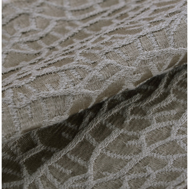 Angola Ruffled Window Valance, Brown Rice