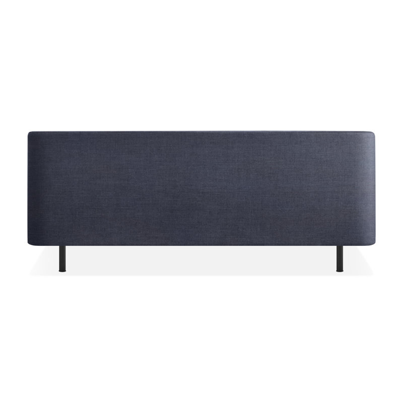 Nook Upholstered Bed, King, Edwards Navy Crossweave
