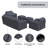 Patio Conversation Sets Group Seating 4 Piece Outdoor Furniture Covers