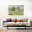 Woman In The Meadow At Eragny, Spring, 1887 Impressionist Abstract Contemporary Landscape Tree Wall Art Print-134724103