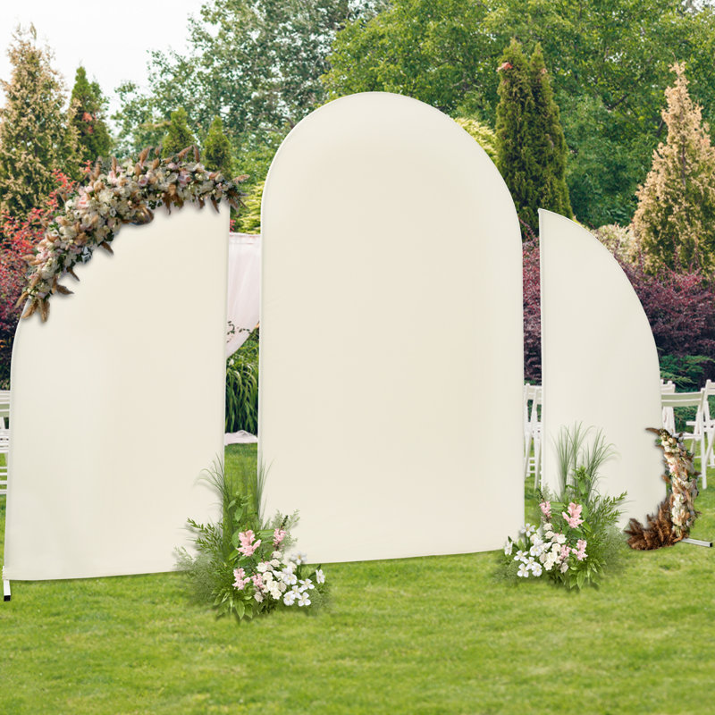 Ensemble de 3 supports en métal, Argent/Beige