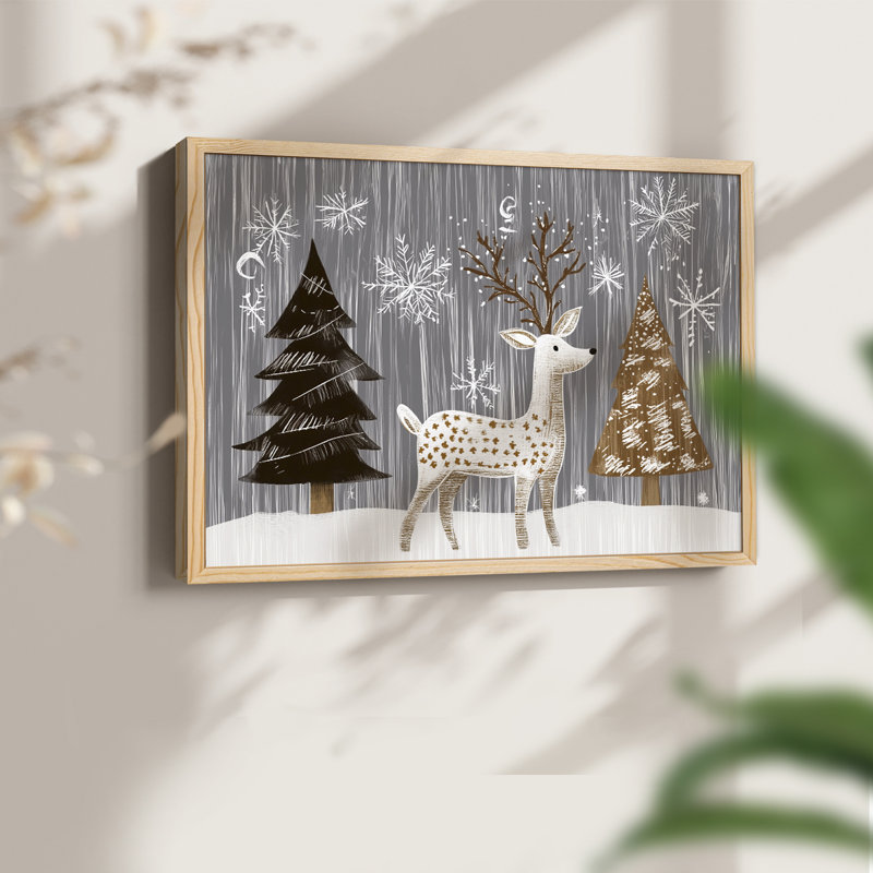 Chirstmas Art-CLI -Framed Print - Restickable, H 8 po x l 10 po, Naturel