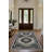 Rayhan Collection Digital Print Cotton-Polyester Gray Moroccan Rug-136293672