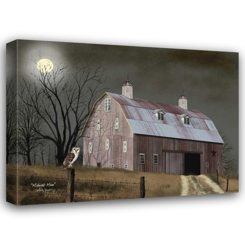 Art sur toile tendue par August Grove® Jacobs, Billy Gallery, Midnight Moon, H 15 po x l 18 po