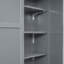Lit mezzanine double avec garde-robe, bureau et tablettes-110899270