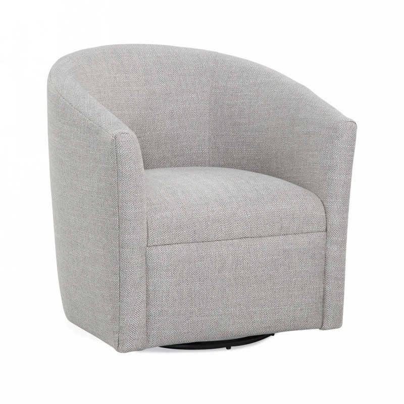 Fauteuil demi-tonneau pivotant Lainey, Beige