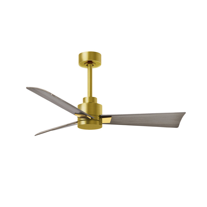 Alessandra 42'' Ceiling Fan, Gray Ash Tone, Brushed Brass