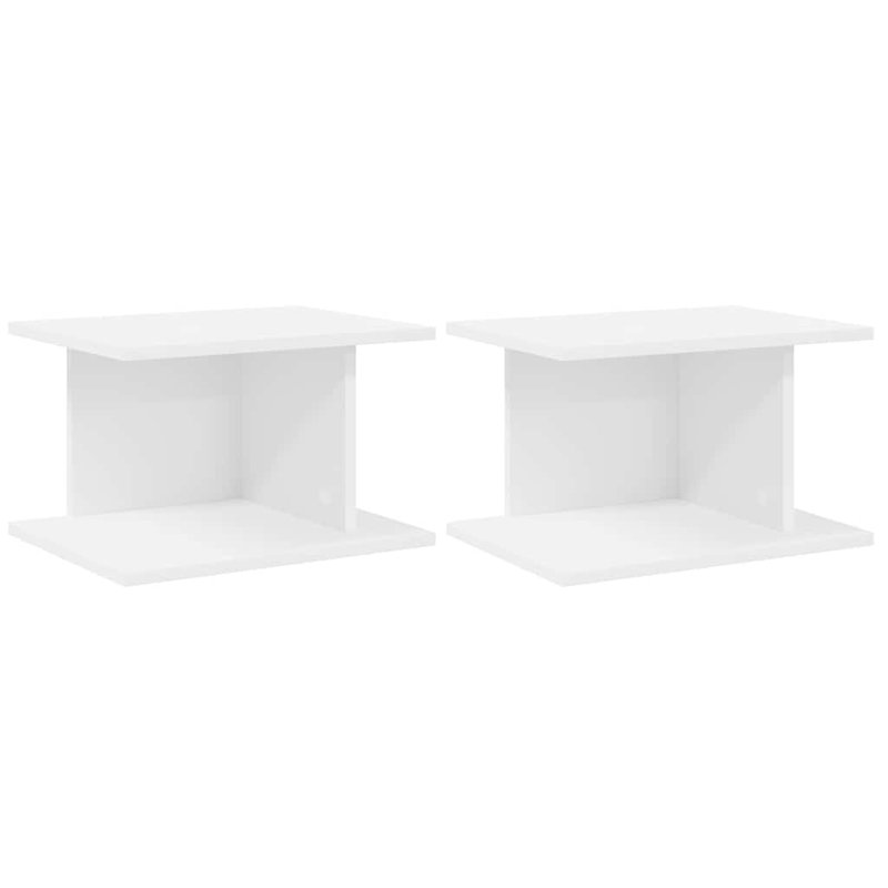 40cm W Manufactured Wood Bedside Table, White