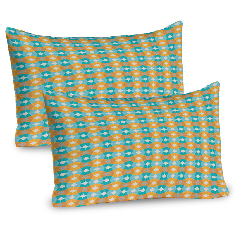 Ensemble de 2 taies décoratives à motif géométrique Ambesonne, H 20 po x l 30 po