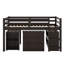 Low Study Bed With Cabinet ,Shelves And Rolling Portable Desk ,Multiple Functions Bed-1344121539
