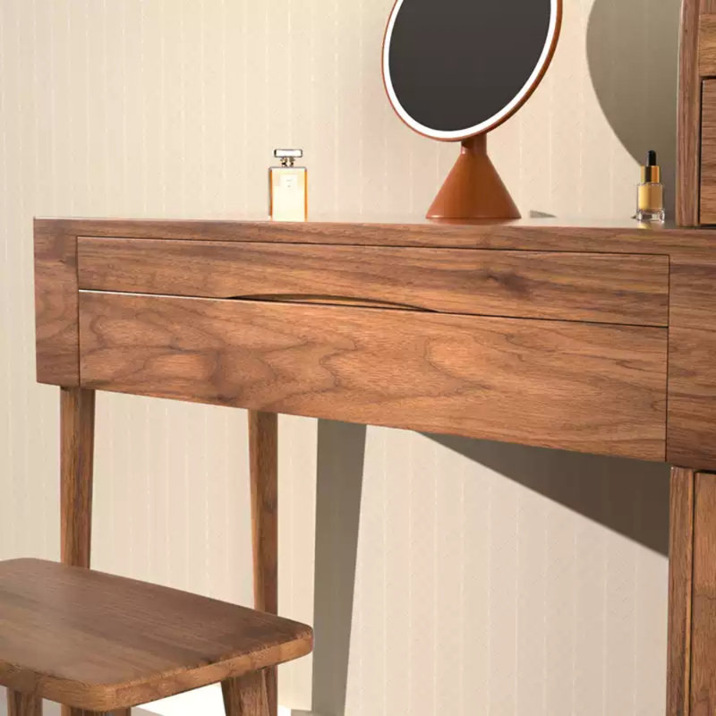 Commode rétractable multifonctionnelle, Noyer