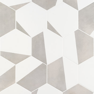 GeoHex Burst 8" Porcelain Tile