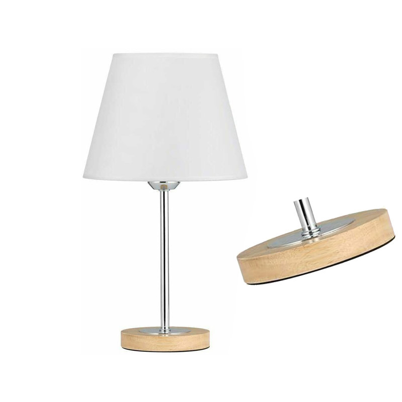 Wood Table Lamp, White