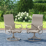 Patio swivel dining chairs