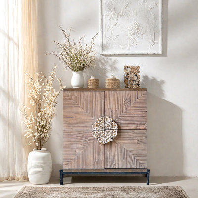 Armoire d'entrée en bois de pin massif