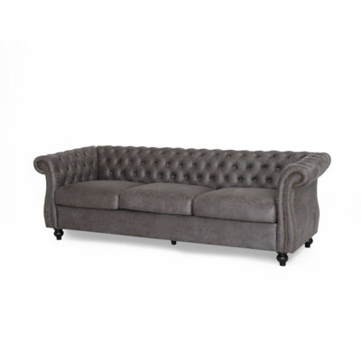 Konica 84.5'' Rolled Arms Chesterfield Sofa -  Rosdorf Park, 0C817E76901F4ED29D284399F0B12051