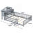 Headboard Storage Cabinet For Full-Size Montessori Floor Bed ,Freely Collocation-2008978721