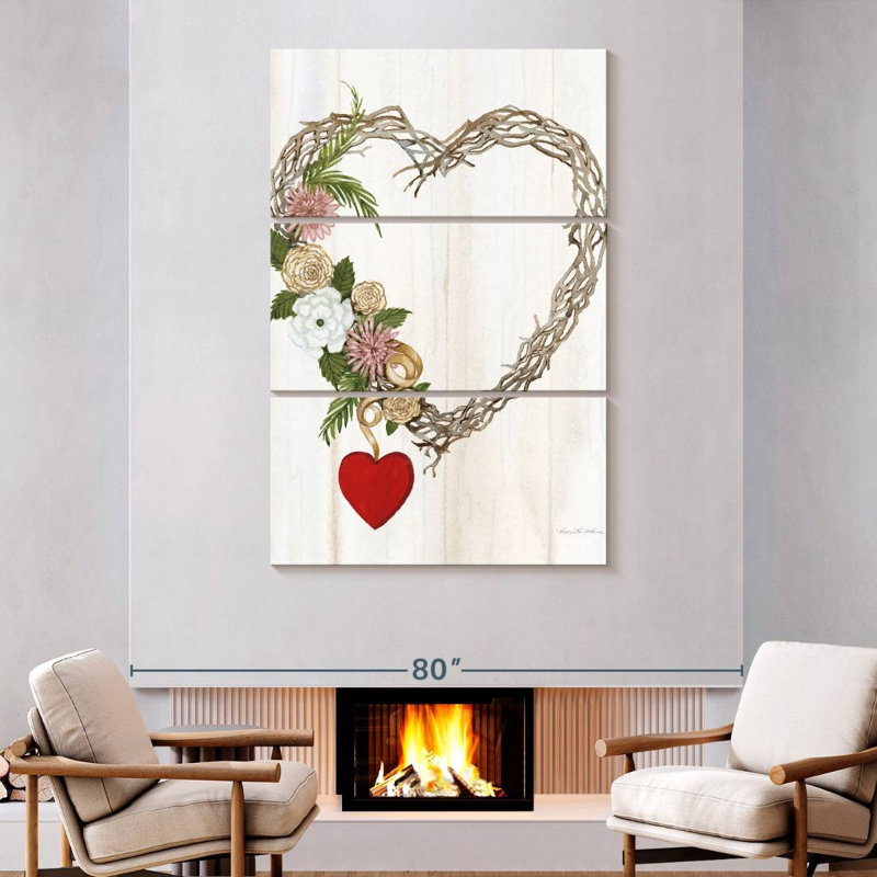 Couronne rustique Hardie Valentine, H 74 po x l 48 po