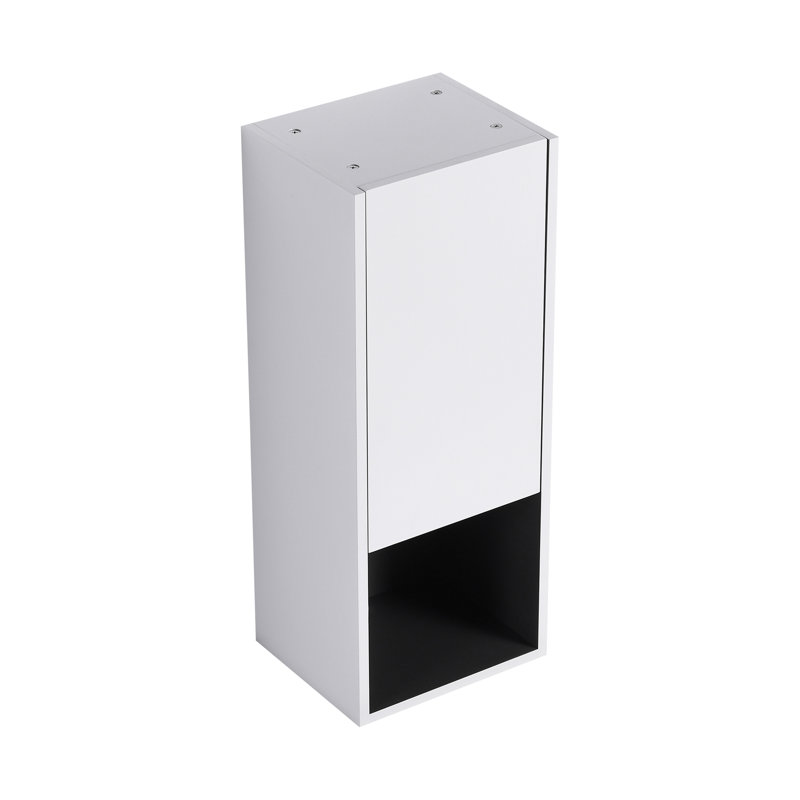 12" Bathroom Side Cabinet, Soft Close Doors, Float Mounting Design, (KD-Packing), White