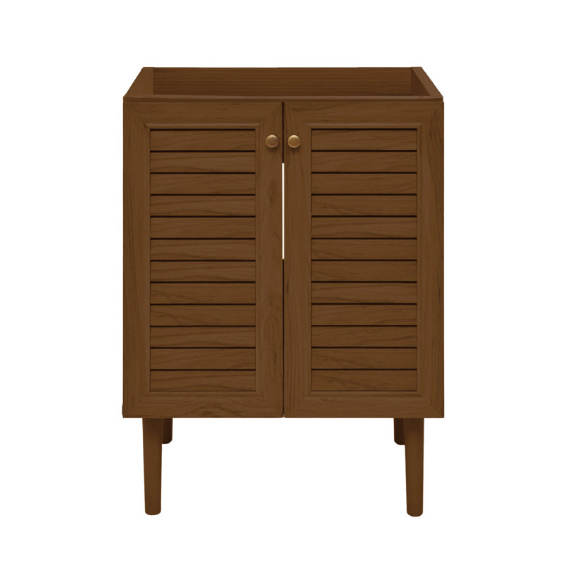 Armoire de salle de bain autoportante sans comptoir 24 po Bron, Brun