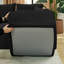 Large Black Corduroy Sofas, Modular U-shaped Couch With Storage For Living Room