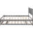 Gray Full Platform Bed With Adjustable Trundle - Functional Pine Wood Contained
