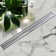 24 Inch Shower Linear Drain, 304 Stainless Steel Shower Floor Drain with Grate Removable, Rectangular Floor Drain with Accessories