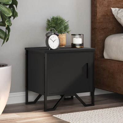 Allotey 40cm W Metal Bedside Table