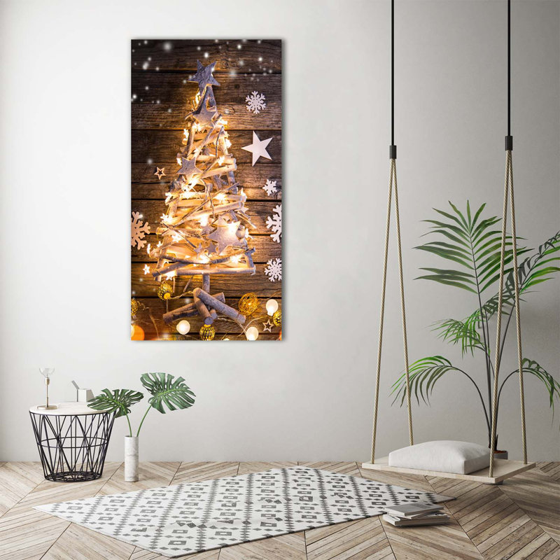 Shining Christmas Tree - Wrapped Canvas Print