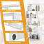 2 étagères géométriques à 5 niveaux, bibliothèque haute en bois en forme de S (blanche, 62,6 po H x 27,6 po L)-1720905442-1720905443-1731941697