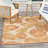 Pearletta Floral Polypropylene Indoor/Outdoor Area Rug in Orange/Coral-1943999454