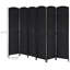 Paravent en osier 6 panneaux 6 pi de hauteur - noir-122363336-122363335