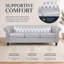Canapé Chesterfield 3 places 84,65 po Aurelia-1814288481