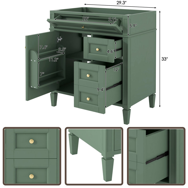 29'' Single Bathroom Vanity Base Only