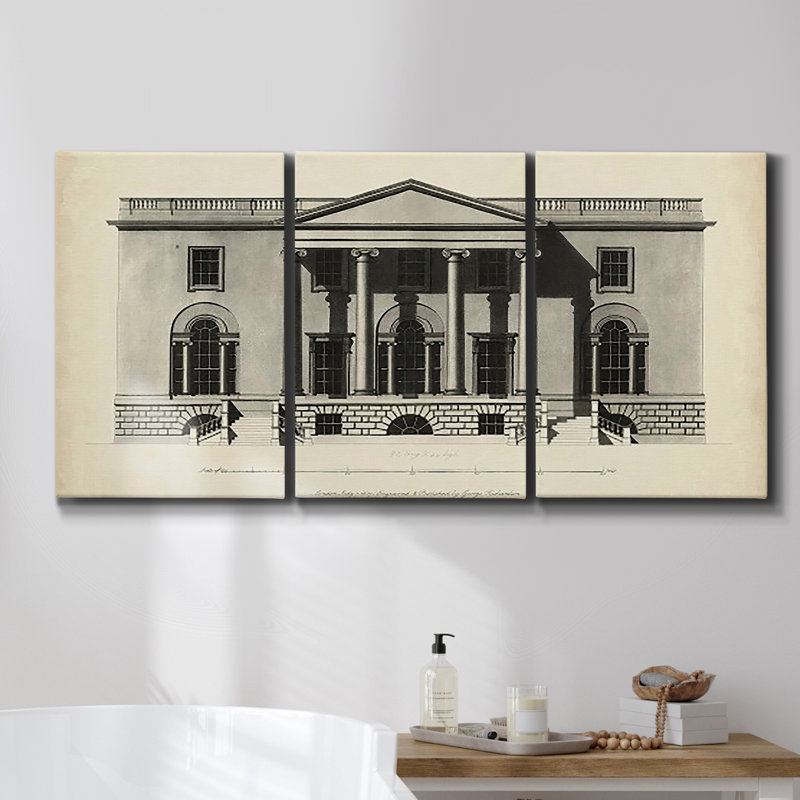 Monet - Toile encadrée multi-pièces - 2878399C, H 48 po x l 96 po x P 2 po